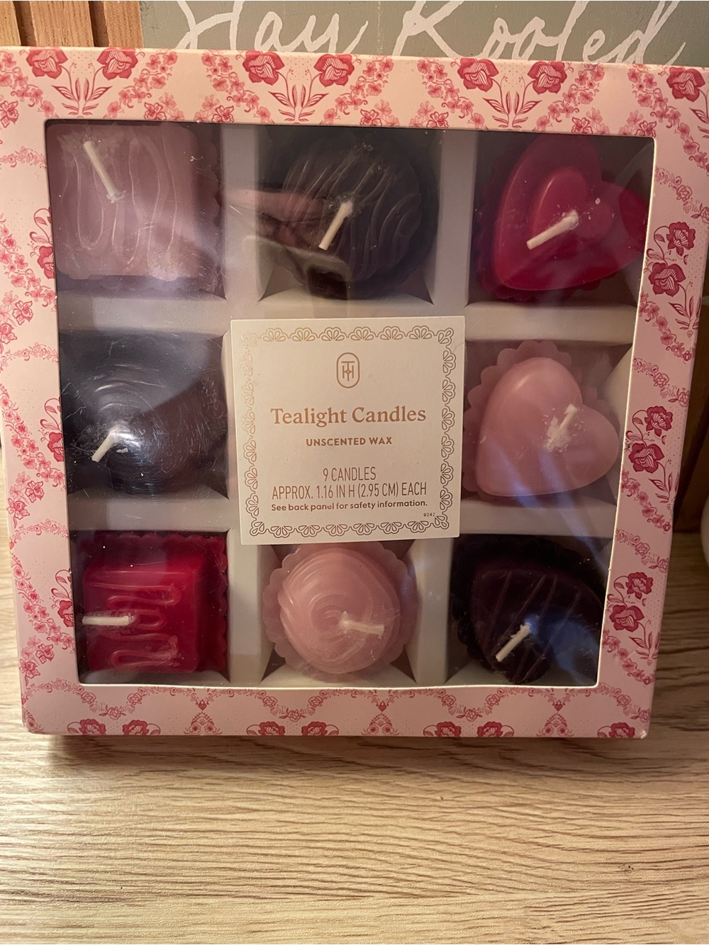 Candy Shaped Tealight Candles unscented 9ct New Valentine Gift